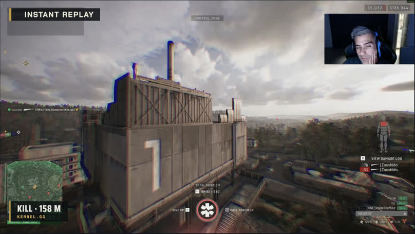 A replay on stream with the KILL · 158 M plate